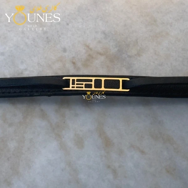 دستبند طلا چرم مردانه L182